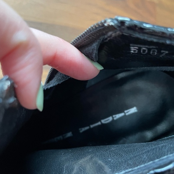 NADIA Neri suede mix fabric pointy toe heels - Picture 4 of 10